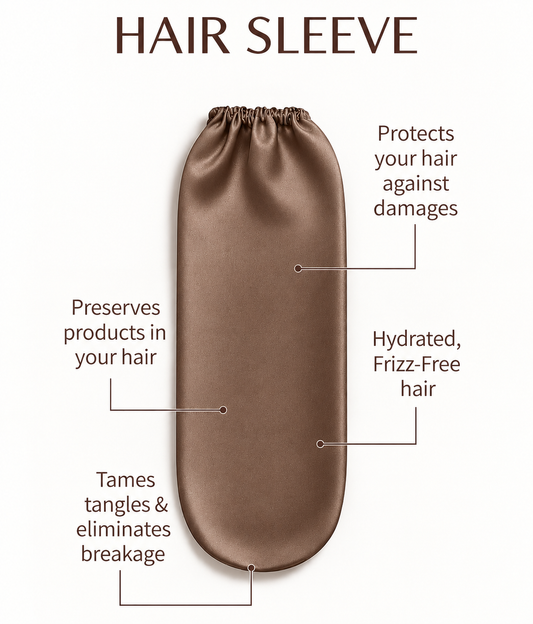Silk Hair Sleeve- Coffee (OEKO-TEX certified)