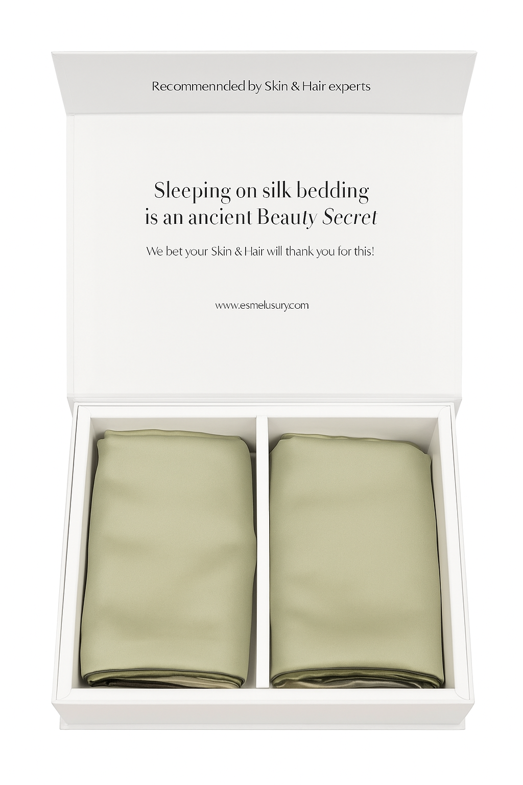 Green Dual Side Silk Pillowcase- OEKO TEX certified