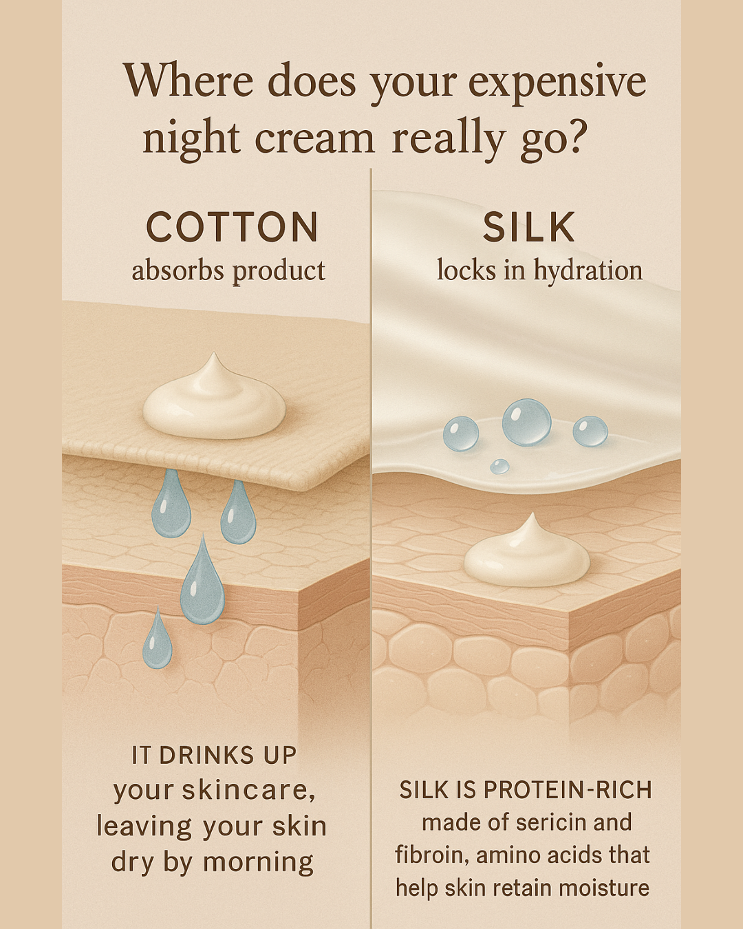 face serum. hair serum, night cream