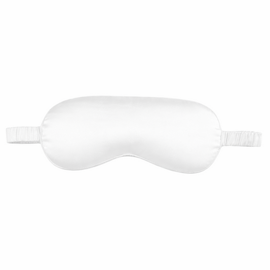 White sleep mask on a white background