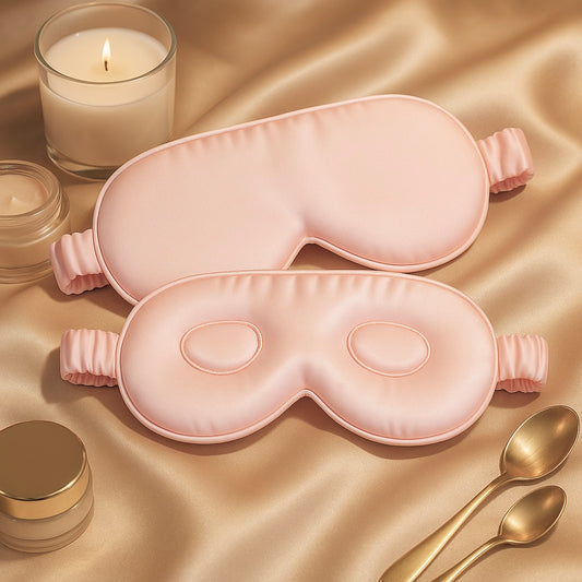 Pink Contour Silk Eye Mask- Oeko- Tex Certified
