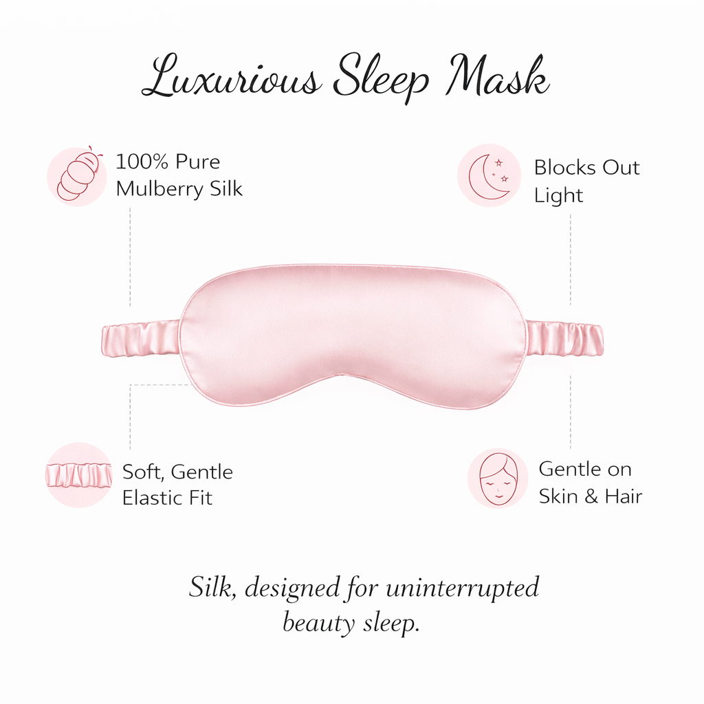 Pink Silk Eye Mask