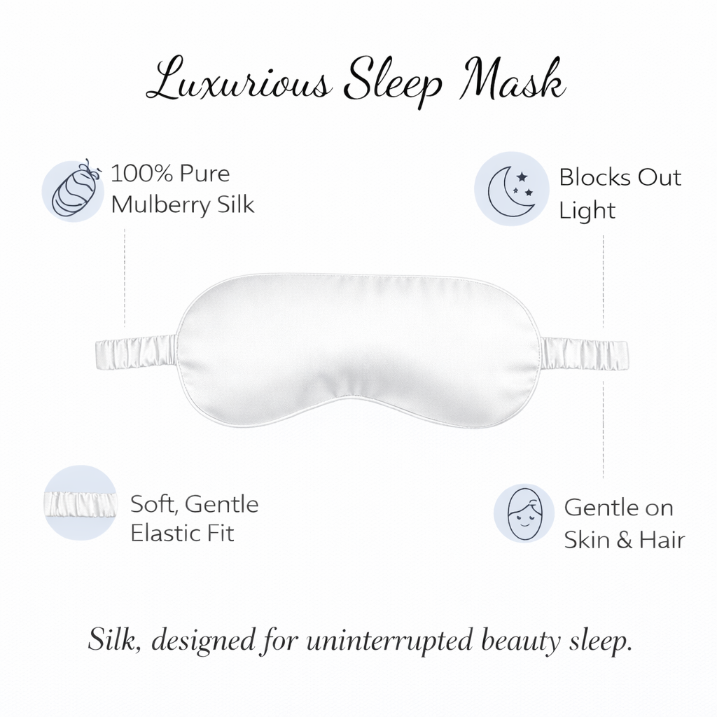 White Silk Eye Mask