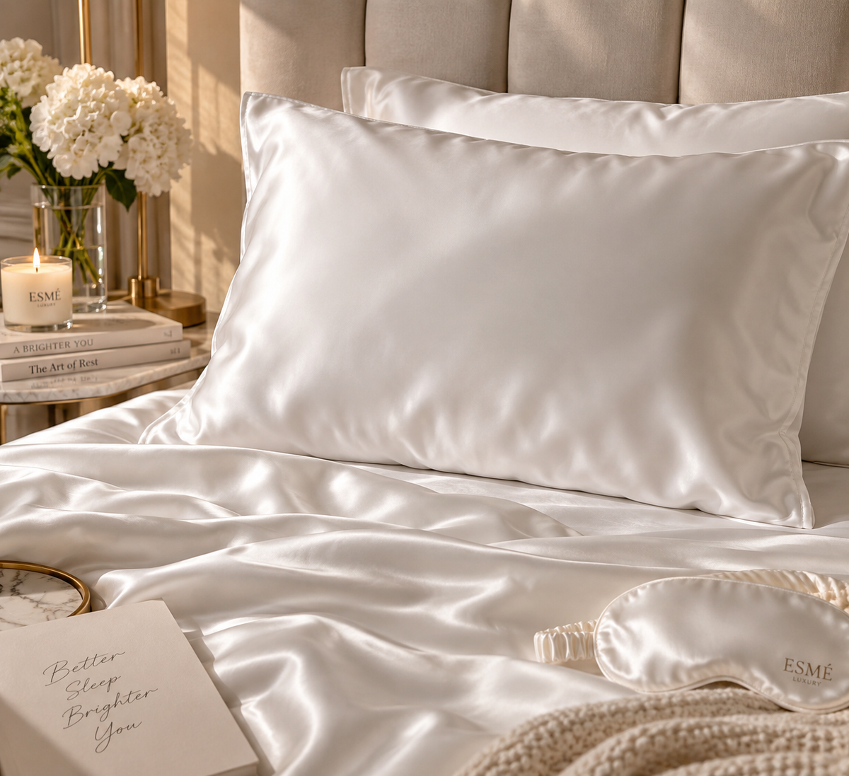 Pure Silk Pillowcase – White
