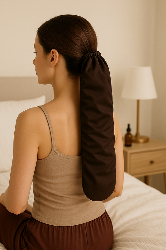 Silk Hair Sleeve- Brown