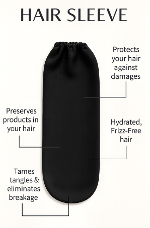 Silk Hair Sleeve- Black