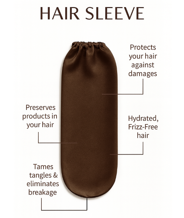 Silk Hair Sleeve- Brown