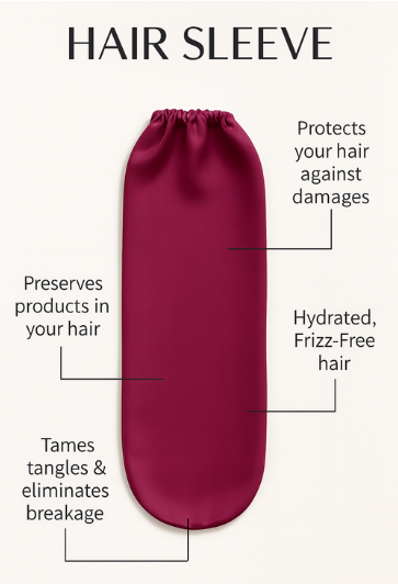 Silk Hair Sleeve- Burgundy