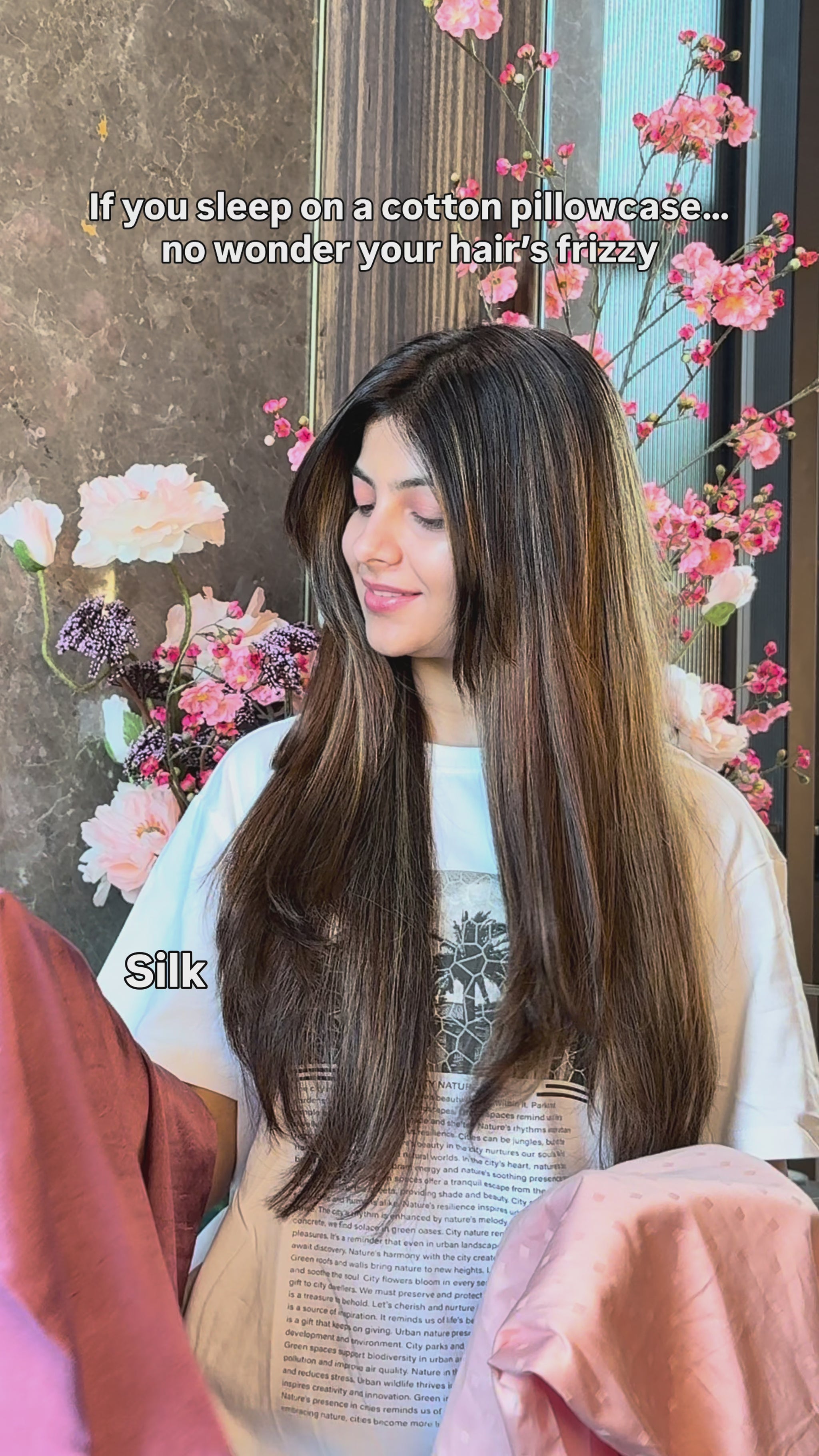 cotton vs silk pillowcase , silk pillowcase benefits, silk pillowcase for dry hair