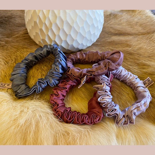 Mulberry Silk Scrunchies - Set of 4 - Esme Luxury