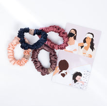 Load image into Gallery viewer, Mulberry Silk Scrunchies - Set of 4 - Esme Luxury
